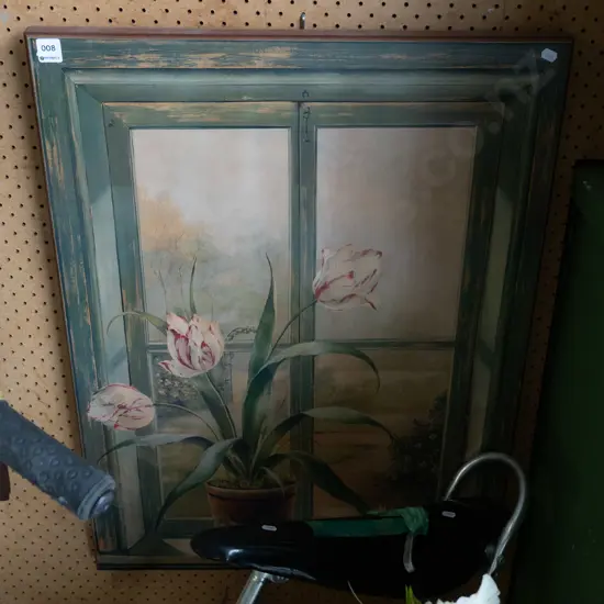 framed print on board - tulips
