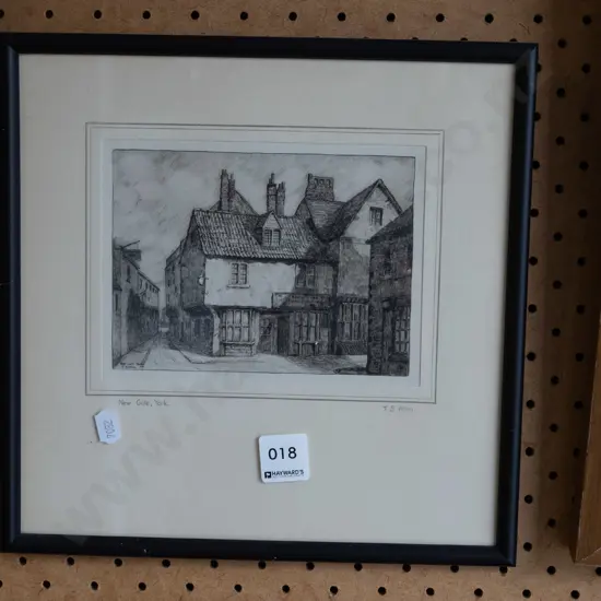 framed etching - Newgate, York