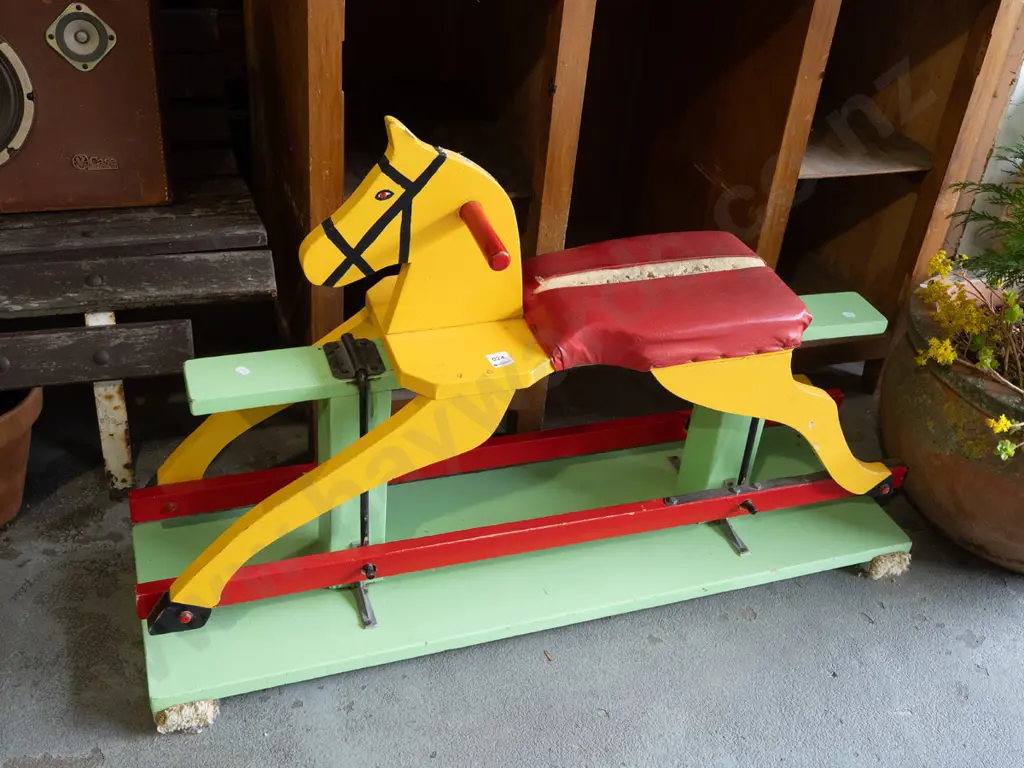 child's rocking horse - split to vinyl seat Image 1++