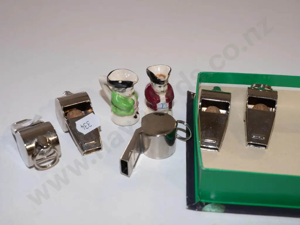 tray; whistles,2x  tiny Devon toby jugs Image 1++