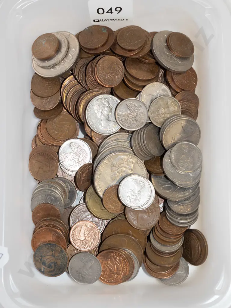 tray; various coins Image 1++