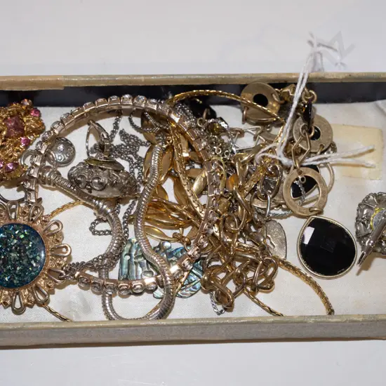 tray of costume jewellery