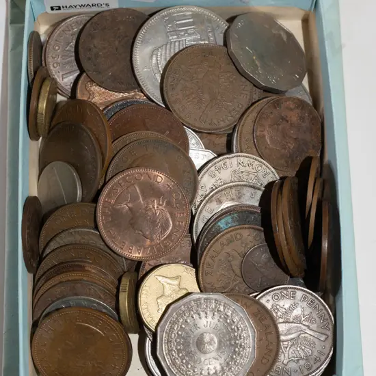 tray of coins