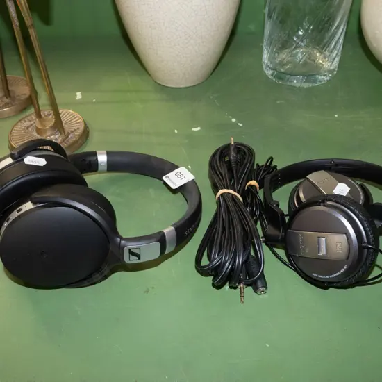 Sony and Sennheisser headphones