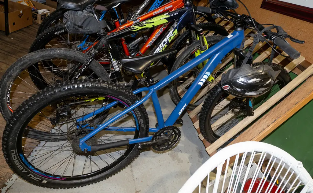partially restored Giant mountain bike  with box of parts Image 1++