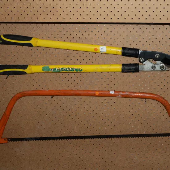 loppers, pruning saw - orange dots