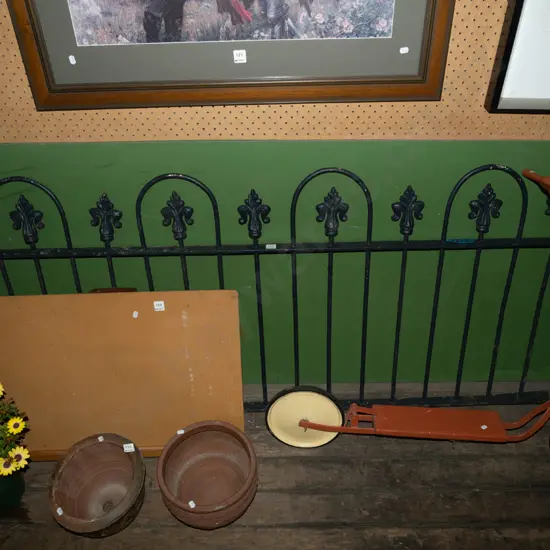 section of cast iron fencing H740 W1730 