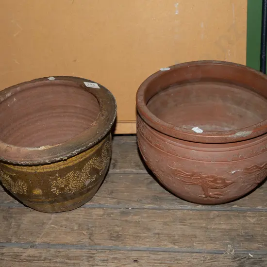 2x garden planters Largest Diam240