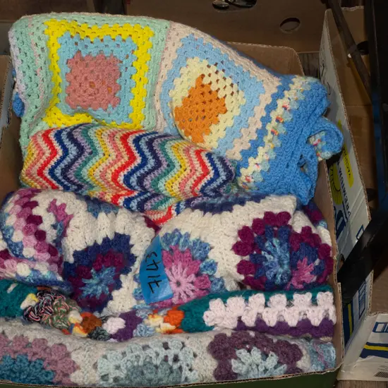 box; crochet blankets