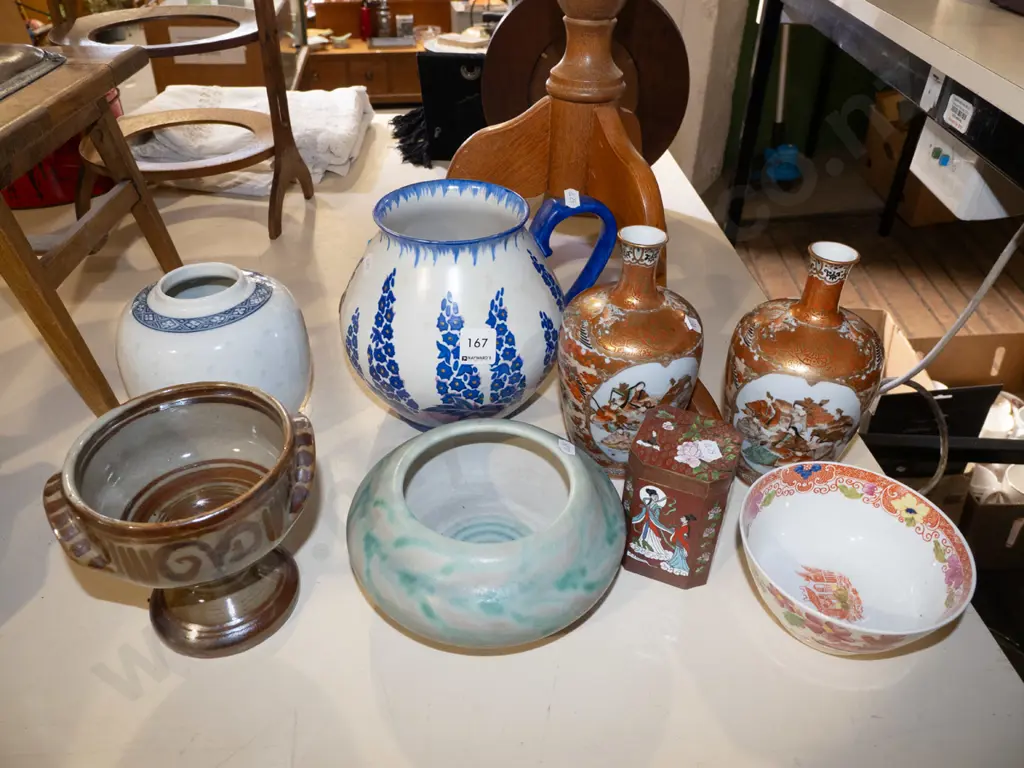 Carlton hand painted jug - small chip, bowls, vases etc Image 1++