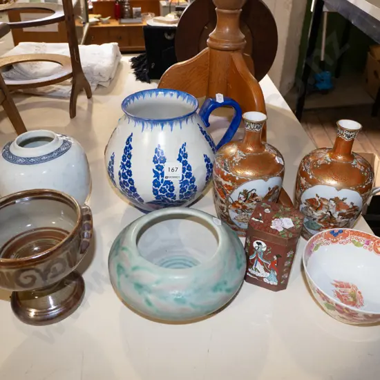 Carlton hand painted jug - small chip, bowls, vases etc