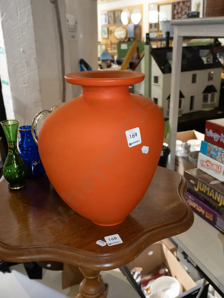 orange art glass vase H170 Image 1++