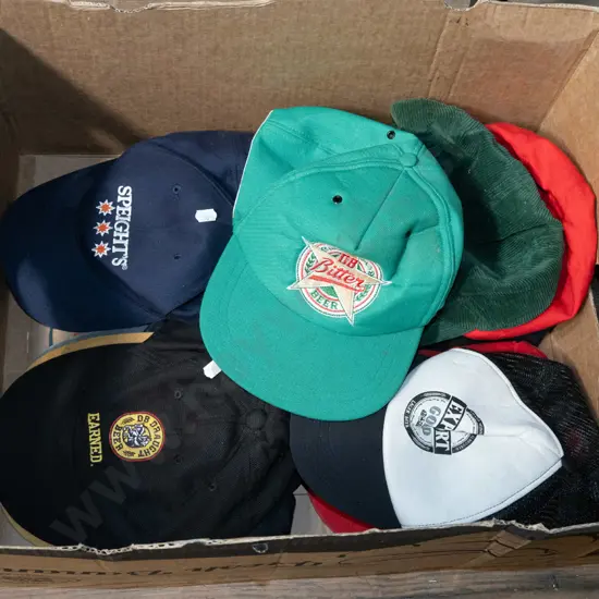 box; beer promotional caps