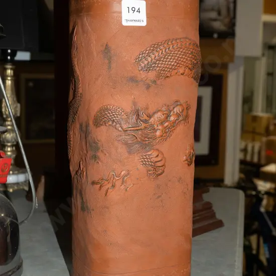 terracotta Asian dragon vase H350