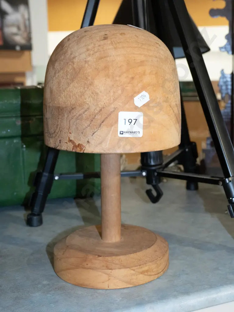 vintage wooden hat block Image 1++