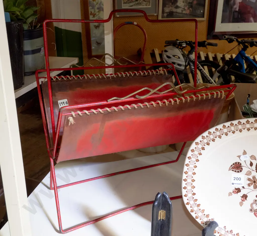 retro magazine rack - paint chips, wear  and staining/fading Image 1++