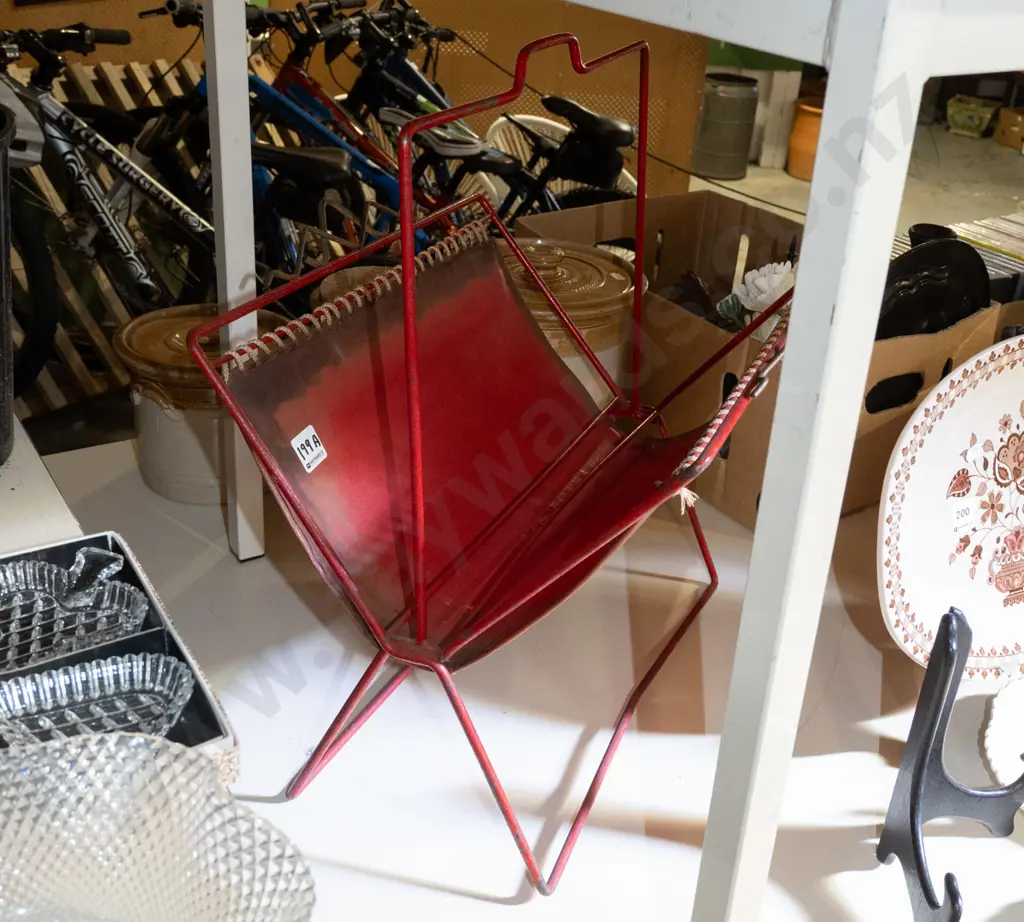 retro magazine rack - paint chips, wear  and staining/fading Image 1++