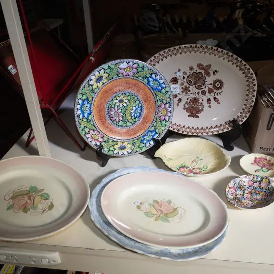 Maling plate, ashets, Carlton dishes etc