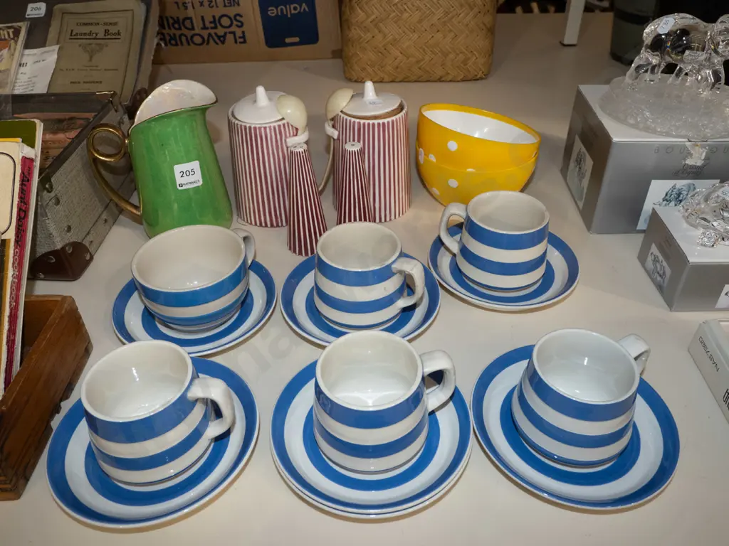 green Carlton Ware jug, TG Green cups and saucers etc Image 1++
