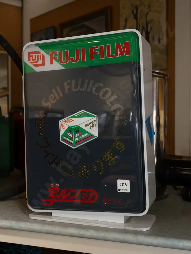 illuminated Fuji Film sign - working - some damage to case Image 1++