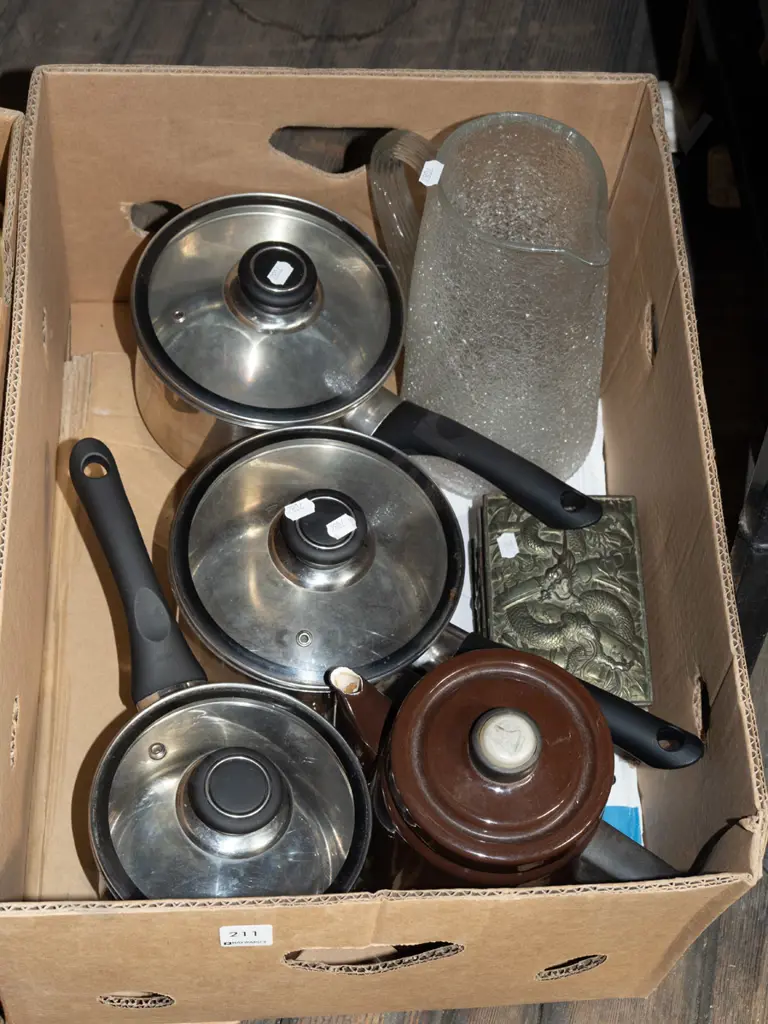 box; water jug, cans, coffee perc etc Image 1++