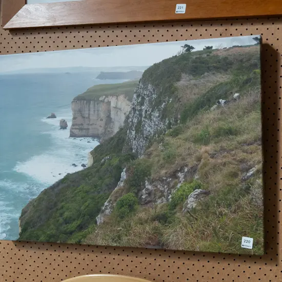 photo print on boxed canvas - coastal scene Overall H510