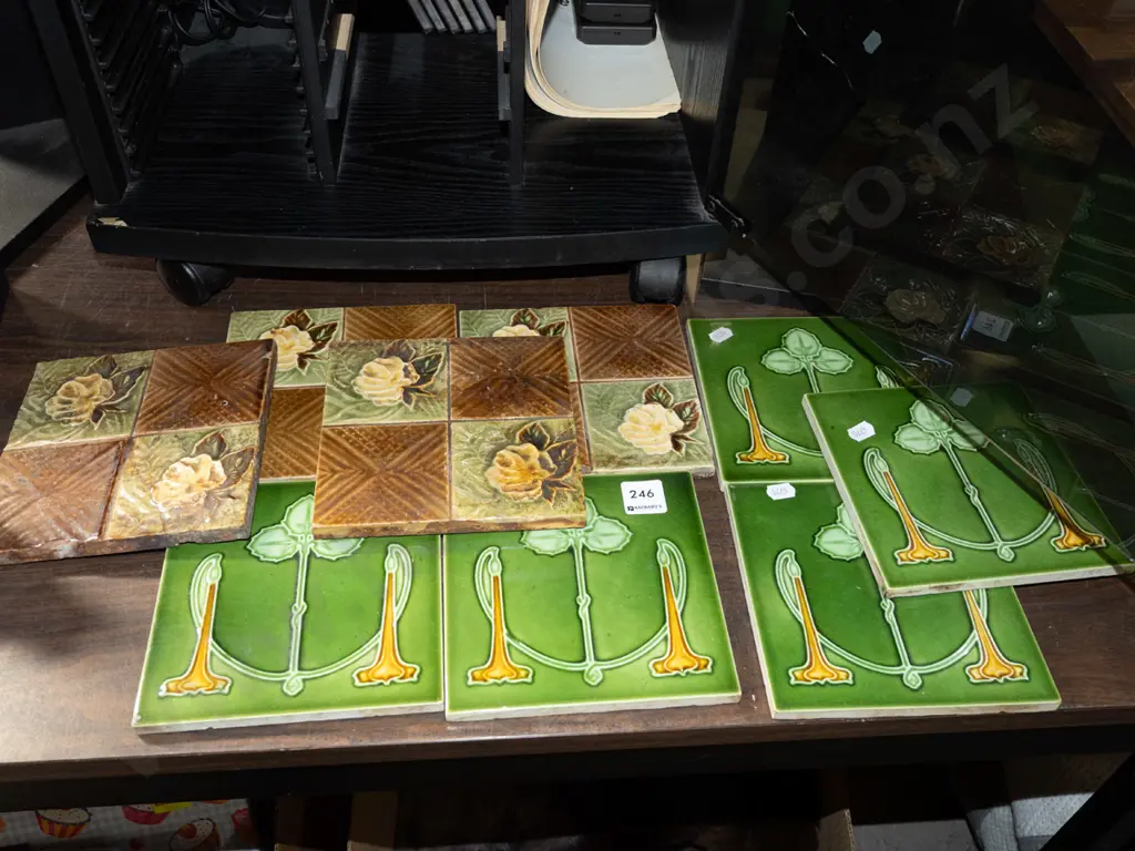 assorted vintage fire register tiles Image 1++
