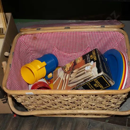 picnic hamper and contents