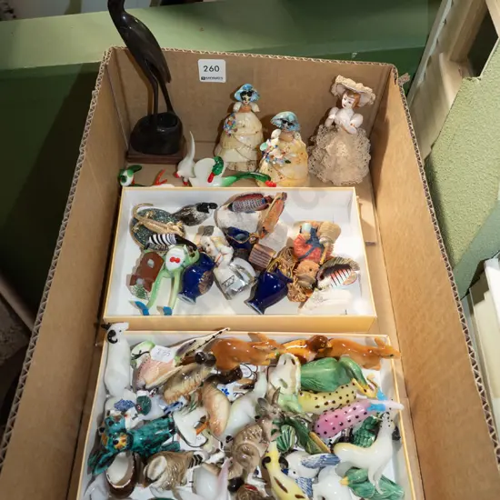 box; various ornaments