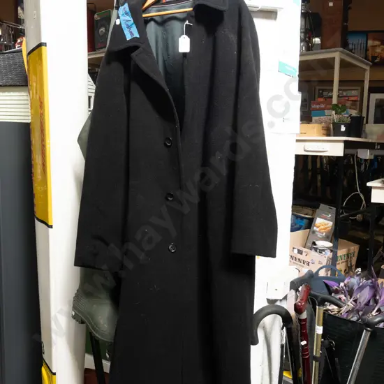 ladies wool/cashmere full length coat