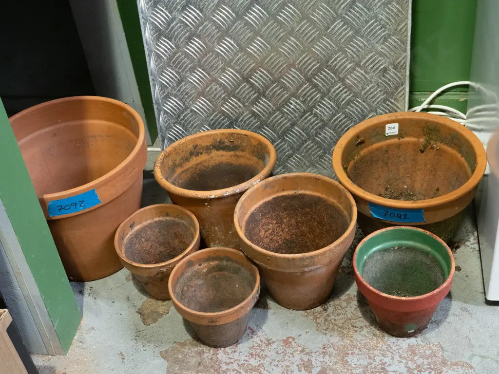 7x terracotta planters Image 1++