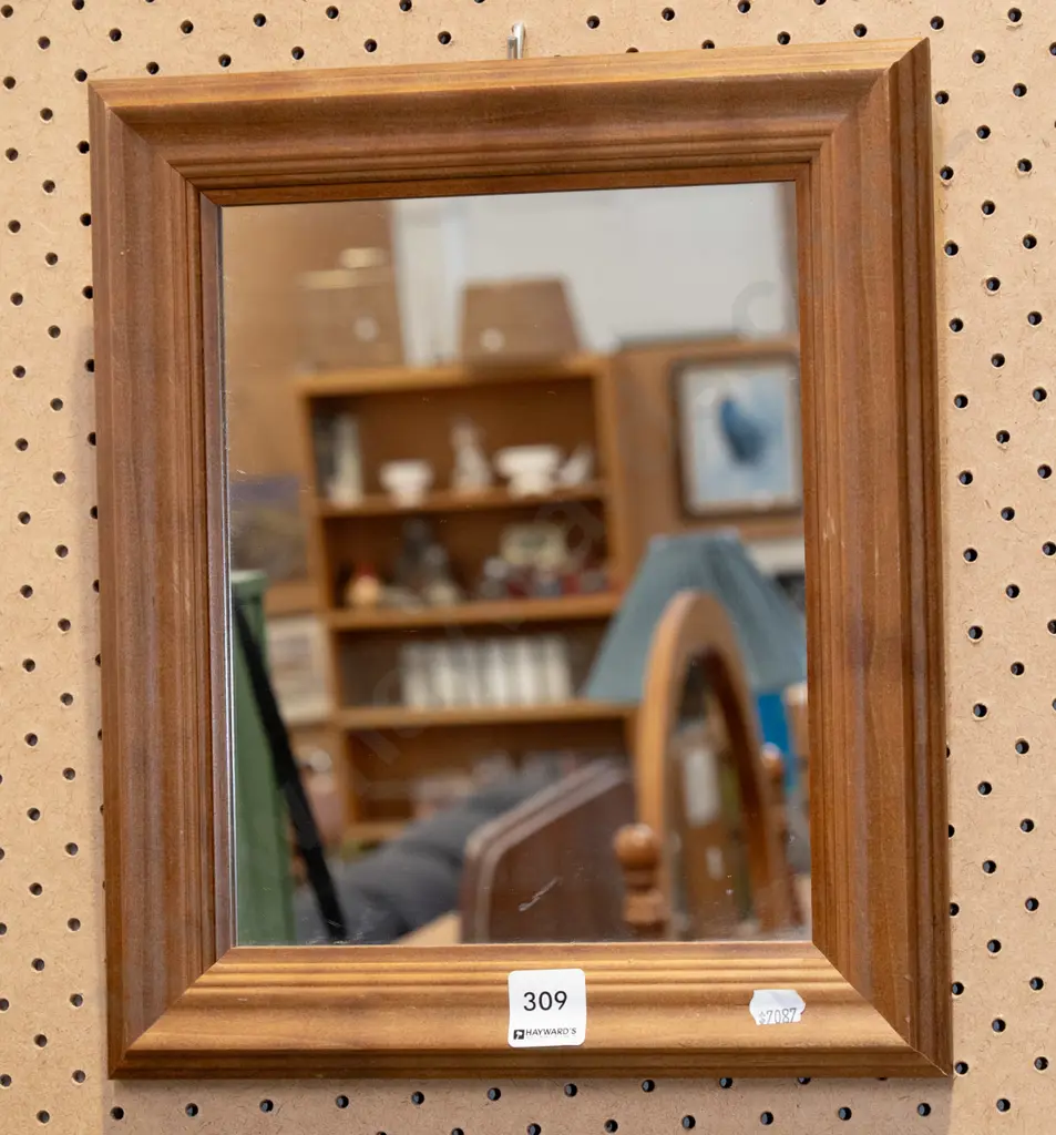 small wood framed wall mirror Image 1++