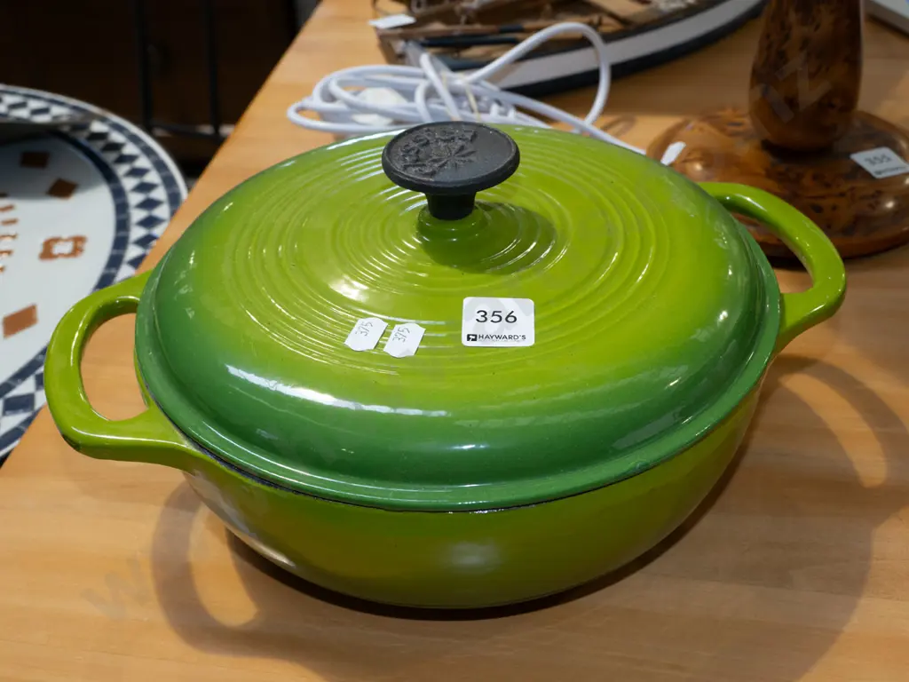 Classica green cast iron and enamel casserole- staining inside Image 1++