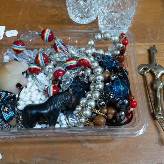 tray of costume jewellery