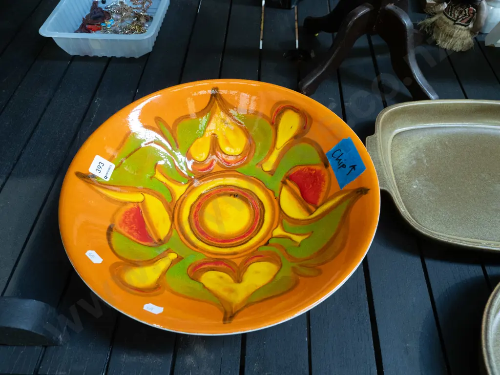 Poole Delphis fruit bowl - chip to rim Diam 340 Image 1++