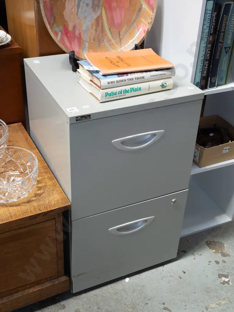 metal 2 drawer filing cabinet Image 1++