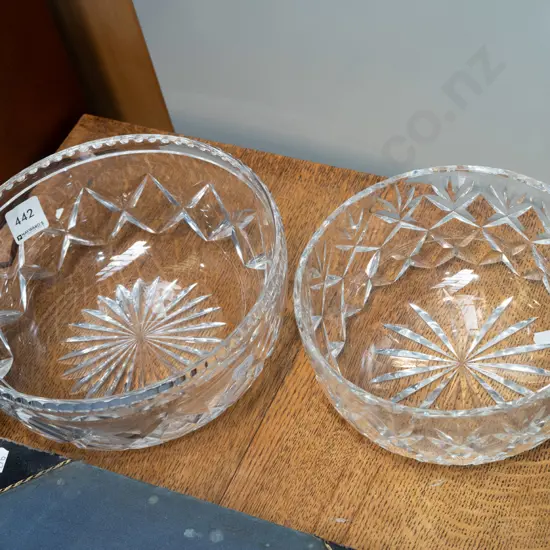 2x cut crystal bowls Talllest Diam200