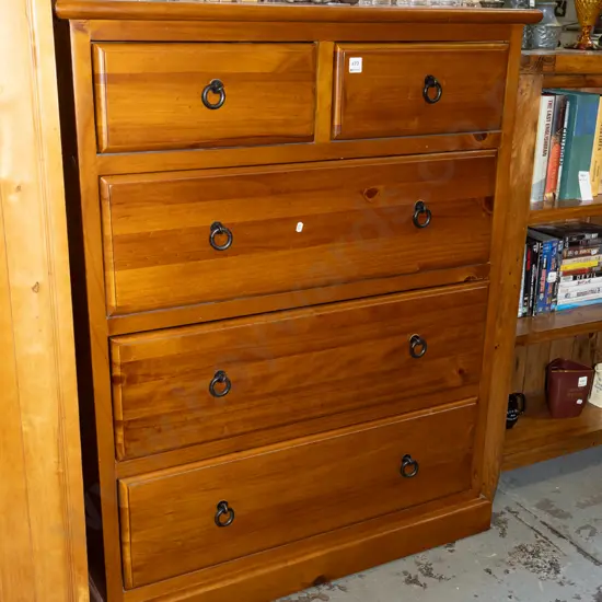 pine 5 drawer chest H1160 W920 D415
