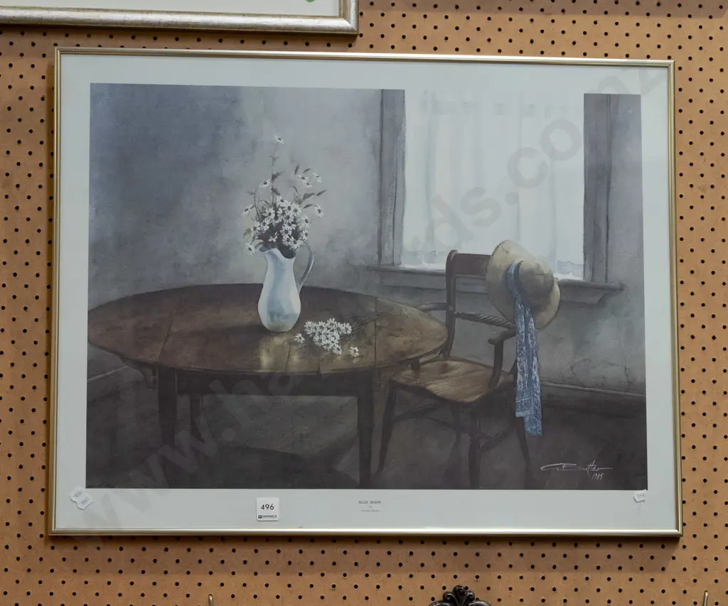 framed Gordan Butler poster print - Blue Scarf Image 1++