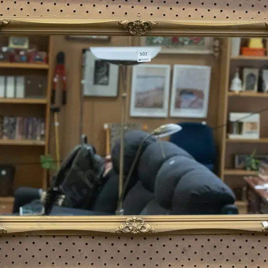 gilt framed wall mirror H420 W630