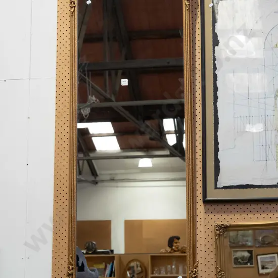 gilt framed wall mirror H1300 W530