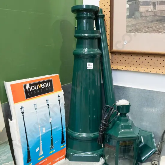 yet to be assembled exterior garden lantern 