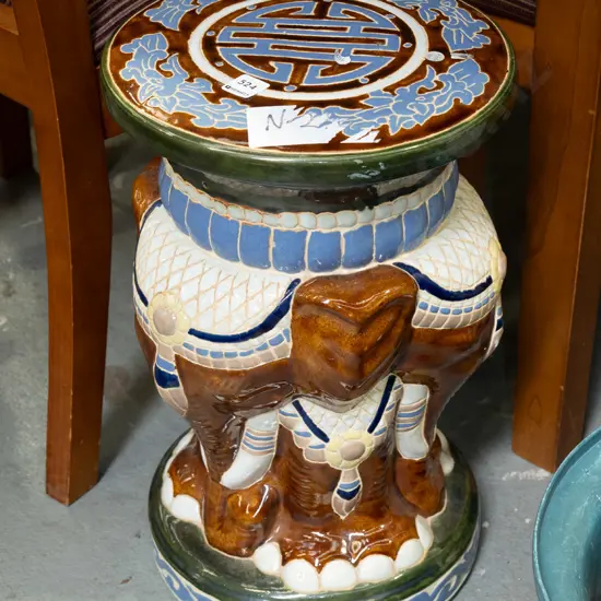 ceramic elephant jardiniere