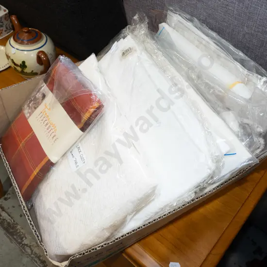 box; tablecloths