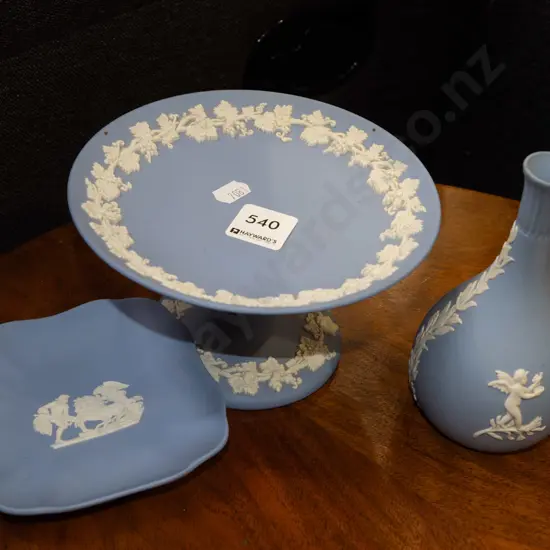 jasperware comport, vase, dish