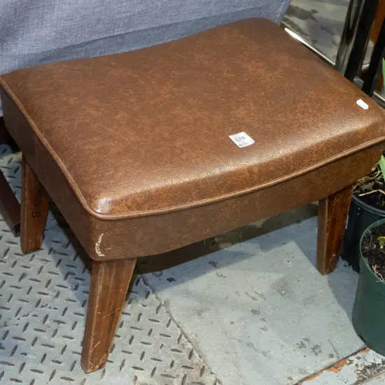 brown vinyl stool