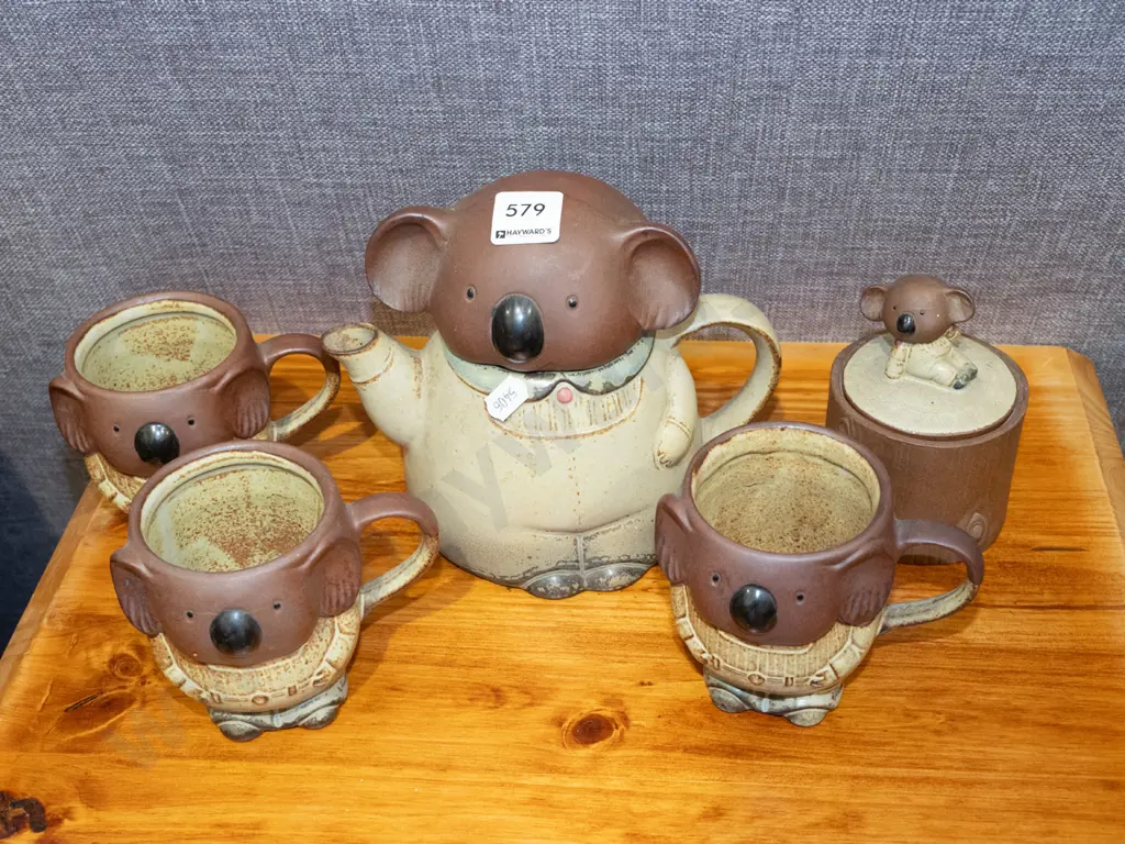 koala teapot, cups, sugar Image 1++