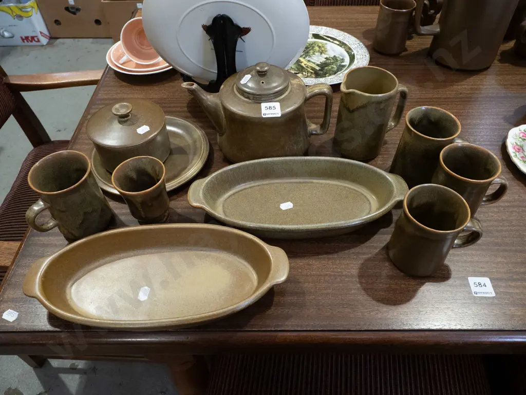 Temuka pottery coffee cups, creamer, dishes etc Image 1++