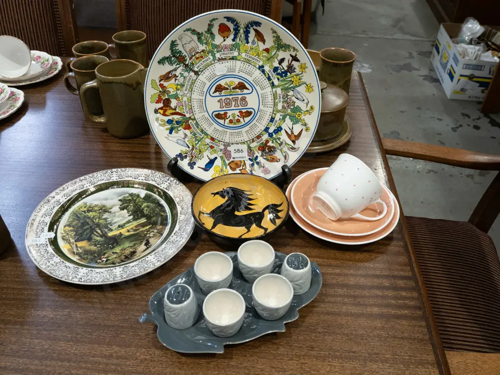 Wedgwood 1976 calendar plate, Carlton boiled egg set, trio etc Image 1++