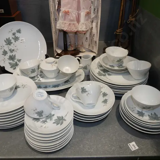 Noritake Ivy dinner items; plates, bowls etc